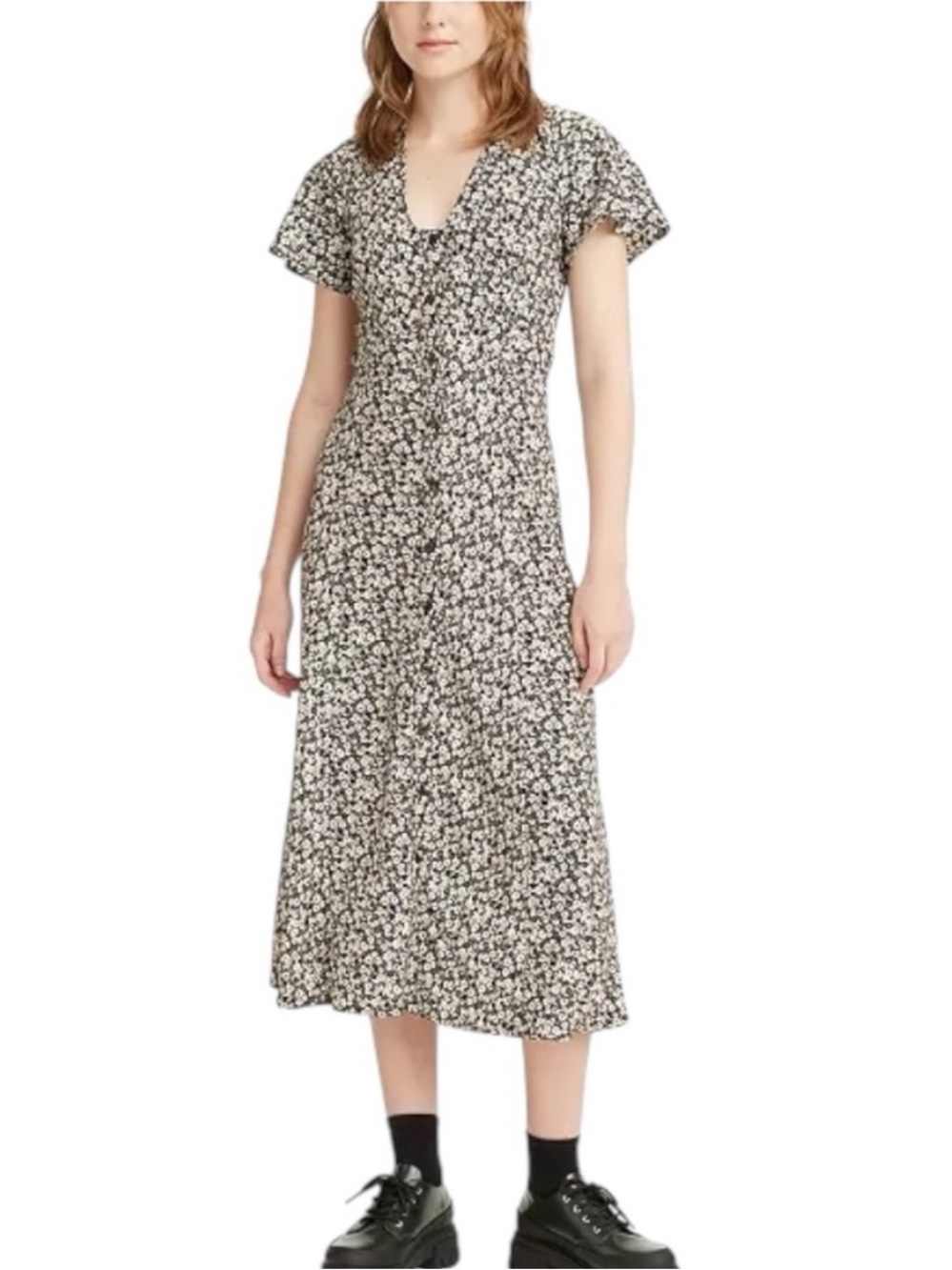 Levi’s Brooks 90’s Daisy Print Button Up Midi Dress